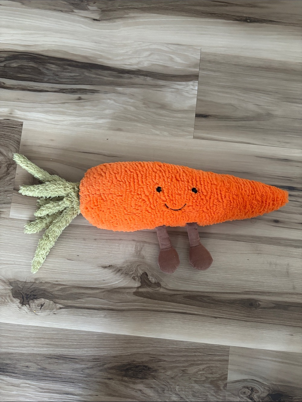Jellycat RARE Carrot with Happy Face - Orange & Green
